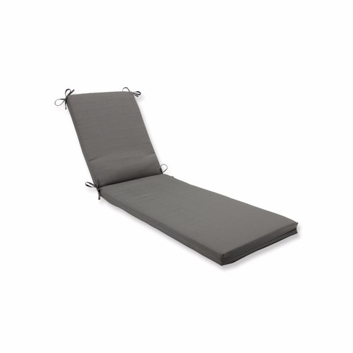 80" Brown Solid Outdoor Patio Chaise Lounge Cushion with Ties - IMAGE 1