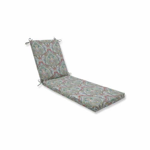 80" Vibrantly Colored Damask Pattern Chaise Lounge Cushion - IMAGE 1