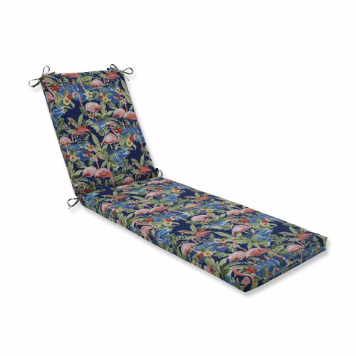 80" Flamingo Lagoon Blue Chaise Lounge Cushion - IMAGE 1