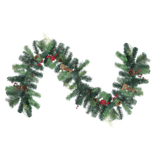 6' Foliage with Pinecone and Berry Artificial Christmas Garland - Unlit - IMAGE 1