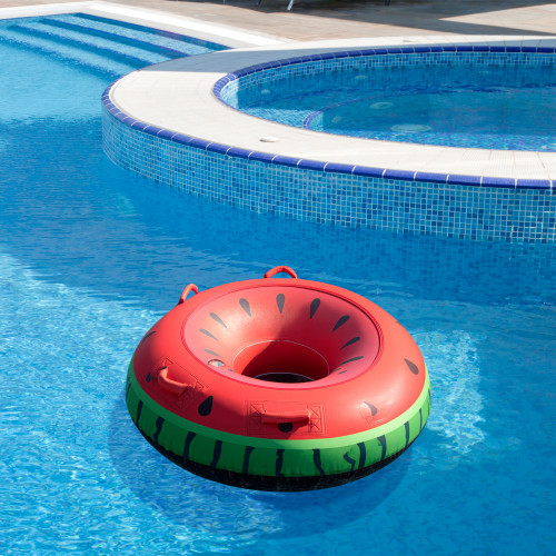 Inflatable Single Rider Watermelon Tube - 48" - Red and Green - IMAGE 1