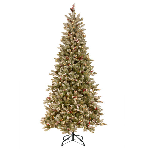 7.5 ft. Dunhill(R) Fir Slim Tree with Clear Lights - IMAGE 1