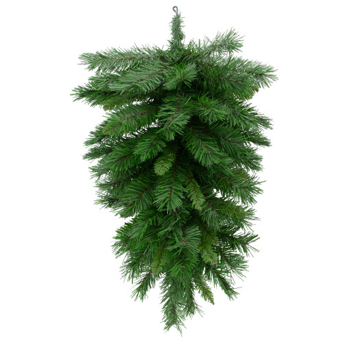 30" Mixed Pine Artificial Christmas Teardrop Swag, Unlit - IMAGE 1