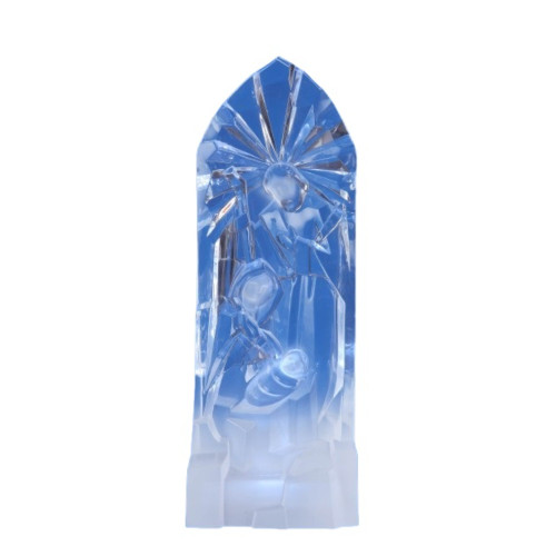 Prelit LED Lighted Transparent Gothic Relief Holy Family Decoration - 10.25" - Set of 2 - IMAGE 1
