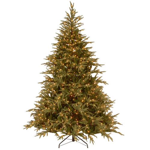 7.5’ Pre-Lit Full Frasier Grande Artificial Christmas Tree, Dual Color LED Lights - IMAGE 1