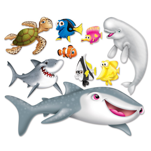 Club Pack of 54 Under The Sea Props Wall Decorations - IMAGE 1