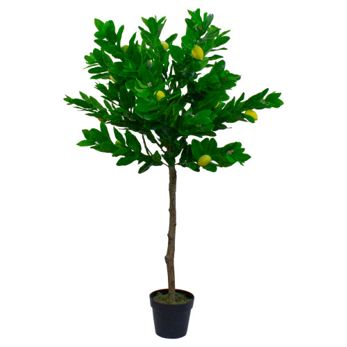 4.75' Yellow and Green Artificial Lemon Potted Tree - IMAGE 1