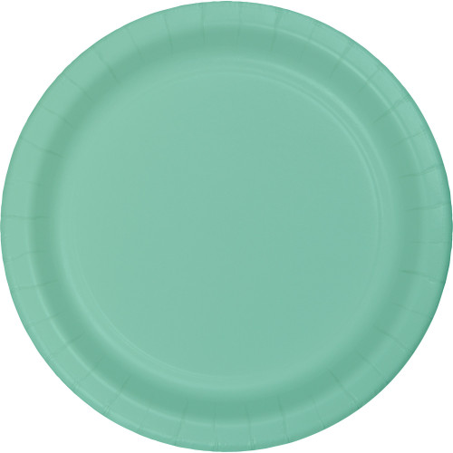 Club Pack of 96 Fresh Mint Green Disposable Luncheon Paper Plates 7" - IMAGE 1