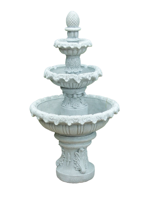 55" Three Tier Outdoor Patio Garden Water Fountain - Marble Finish - IMAGE 1