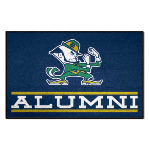 NCAA Blue and White Fighting Irish Alumni Starter Doormat 30" x 19" - IMAGE 1