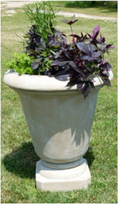 Set of 2 White Finished Outdoor Patio Garden Genoa Urn Planters 30" - IMAGE 1