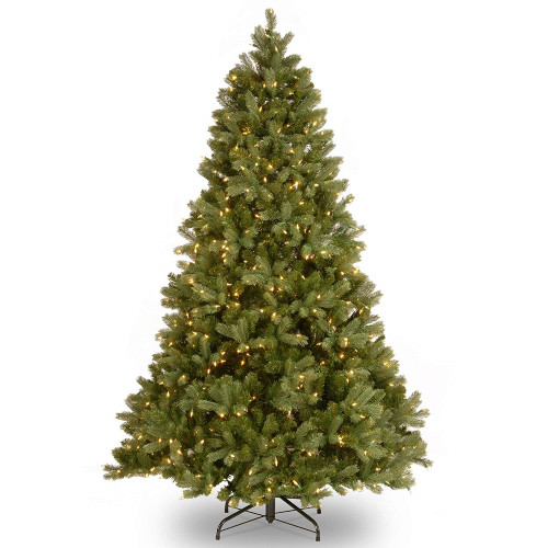 6.5’ Pre-Lit Downswept Douglas Fir Artificial Christmas Tree, Clear Lights - IMAGE 1