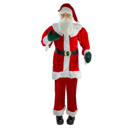 large stuffed sitting santa claus