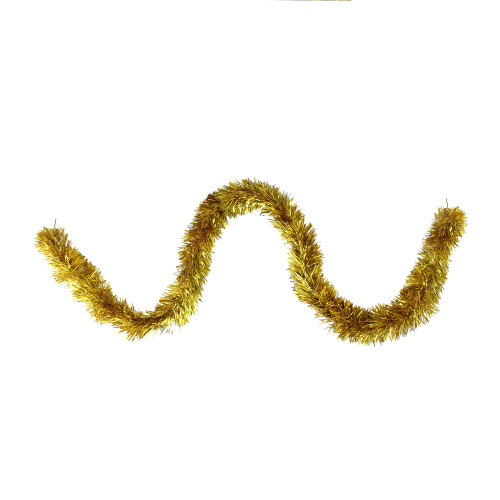 12' x 2.75" Deep Gold Traditional Artificial Christmas Garland - Unlit - IMAGE 1