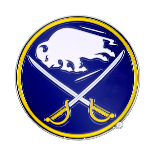 Set of 2 Blue NHL Buffalo Sabres Emblem Stick-on Car Decals 3" x 3" - IMAGE 1