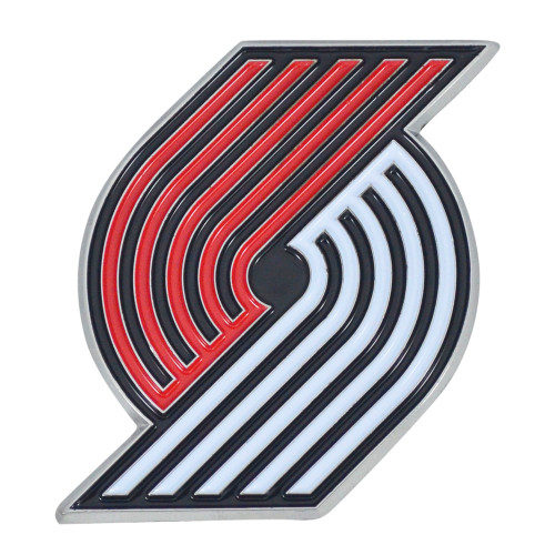 Set of 2 Red and Black NBA Portland Trail Blazers Emblem Stick-on Car Decals 2.75" x 3" - IMAGE 1