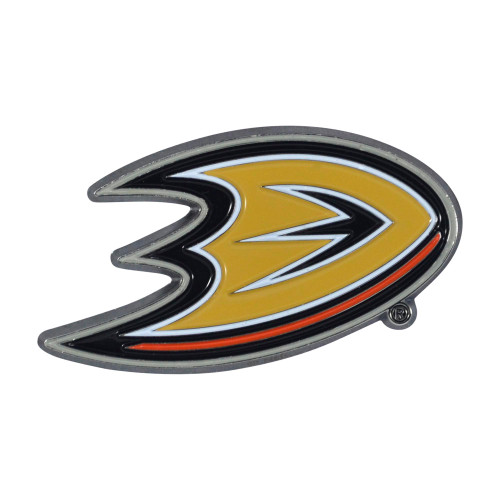 Set of 2 Yellow and Black NHL Anaheim Ducks Emblem Automotive Stick-On Car Decals 3" x 3.2" - IMAGE 1