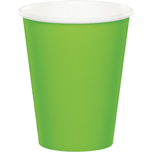 Club Pack of 96 Chartruese Green Hot or Cold Paper Party Cups 9oz - IMAGE 1