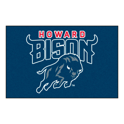 19" x 30" Blue NCAA Howard University Bison and Lady Bison Rectangular Starter Mat - IMAGE 1