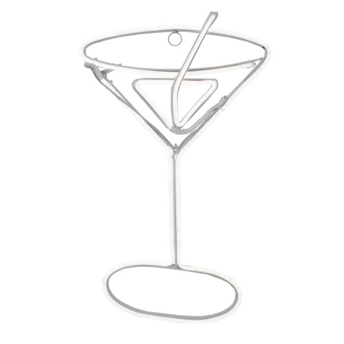 17.25" NEON LED Lighted Pre-Lit Martini Glass Window Silhouette Decoration - IMAGE 1