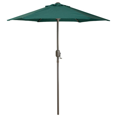 7.5ft Outdoor Patio Market Umbrella with Hand Crank, Hunter Green - IMAGE 1