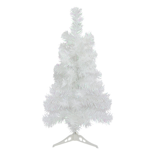 2' White Iridescent Pine Artificial Christmas Tree - Unlit - IMAGE 1
