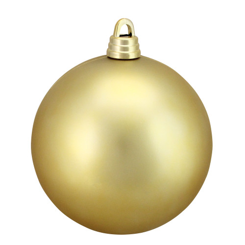 Matte Vegas Gold Shatterproof Christmas Ball Ornament 12" (300mm) - IMAGE 1
