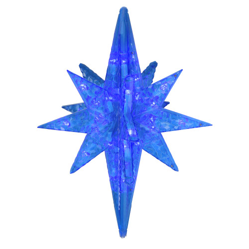 19" LED Blue Twinkling 3D Bethlehem Star Hanging Christmas Decoration - IMAGE 1