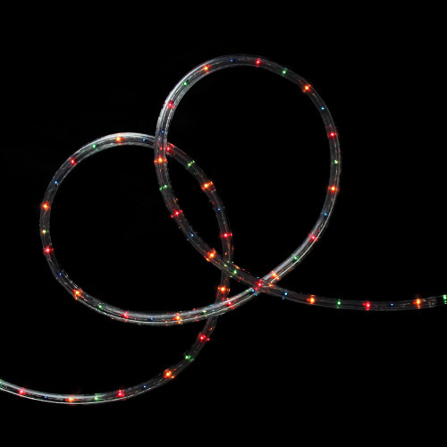 Multi Colored Outdoor Christmas Rope Lights - 18ft Clear Wire - IMAGE 1