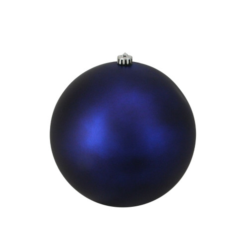 Matte Blue Shatterproof Christmas Ball Ornament 10" (250mm) - IMAGE 1
