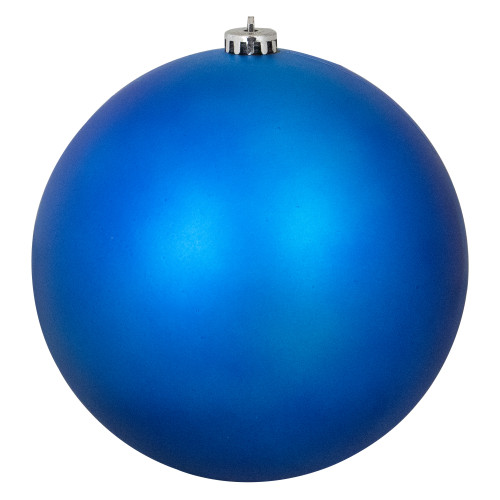 Matte Lavish Blue Shatterproof Christmas Ball Ornament 8" (200mm) - IMAGE 1