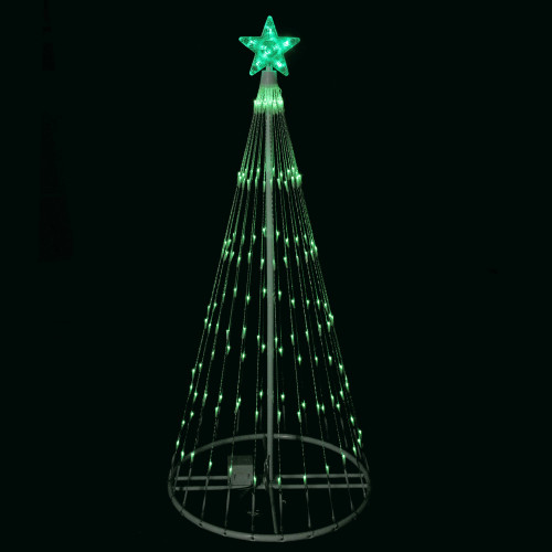 4' Green LED Lighted Christmas Tree Show Cone Outdoor Decoration ...