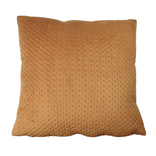 16" Orange Contemporary Textured Square Throw Pillow - IMAGE 1