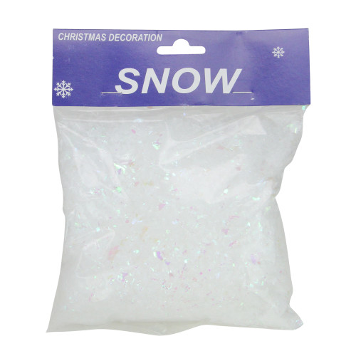 White Iridescent Artificial Powder Snow Flakes for Christmas Decor 1.75qts - IMAGE 1