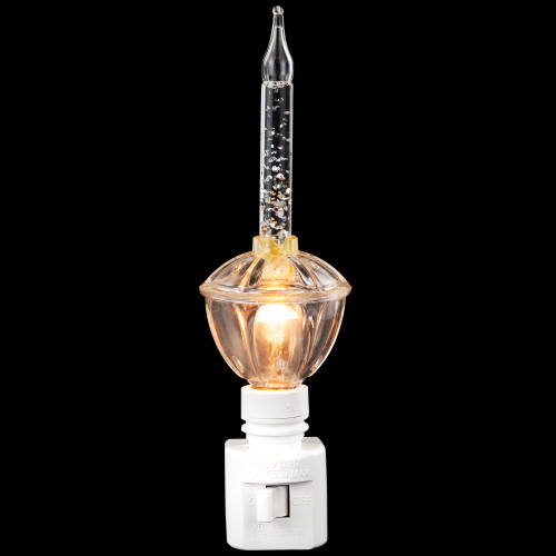 6.5" Retro Style Bubble Christmas Night Light - Clear - IMAGE 1