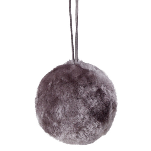 Lilac Gray Hanging Christmas Ball Ornament 3" (76mm) - IMAGE 1