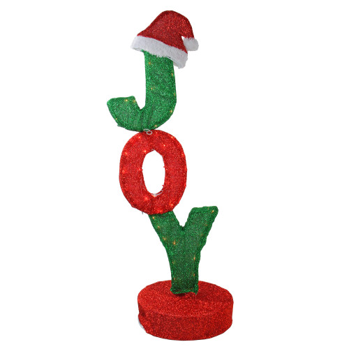 43 5 Rotating Red Green Lighted Joy Sign Christmas Outdoor Decor Christmas Central