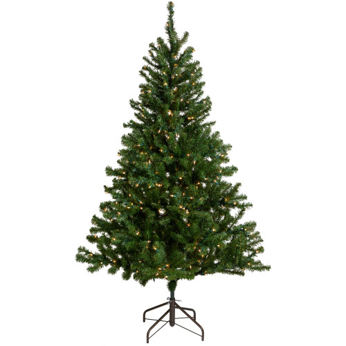 6' Pre-Lit Medium Balsam Pine Artificial Christmas Tree, Clear Lights - IMAGE 1