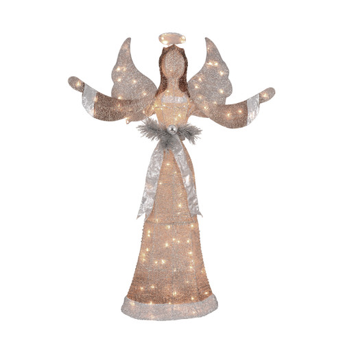 48 LED Lighted White Gold Glittered Angel Christmas Outdoor   Apibpnai1  44538.1542297800 