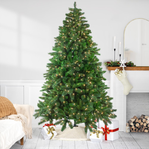 7.5' Pre-Lit Medium Mixed Scotch Pine Artificial Christmas Tree - Clear Lights - IMAGE 1