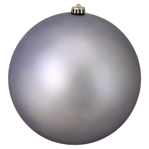 Gray Matte Shatterproof Christmas Ball Ornament 10" (250mm) - IMAGE 1