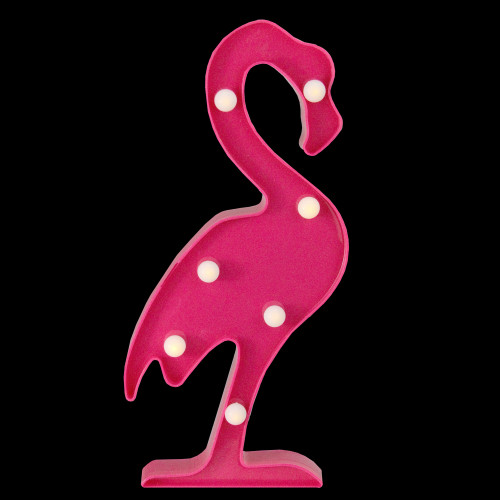 11.75" Pink Flamingo LED Marquee Wall Sign - IMAGE 1