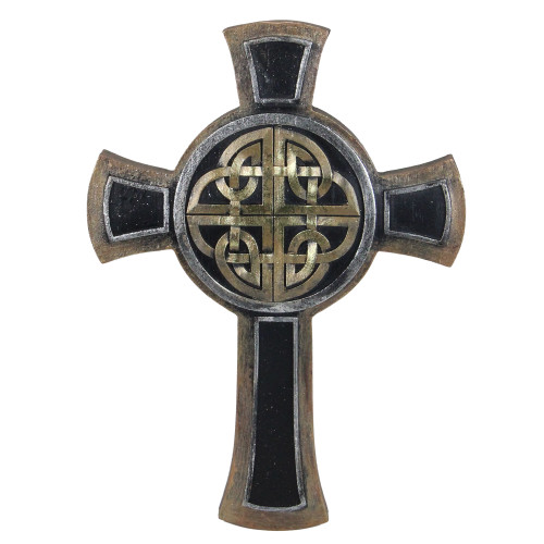 9.25" Single Celtic Knot Designed Religious Wall Cross - IMAGE 1