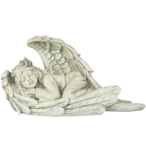 16" Sleeping Heavenly Angel Outdoor Garden Statue - IMAGE 1