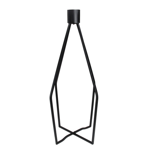 30" Black Matte Geometric Gazing Ball Stand - IMAGE 1