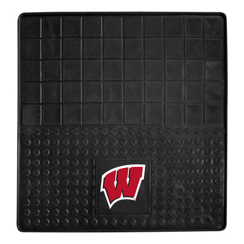 31" x 31" Black and Red NCAA University of Wisconsin Badgers Cargo Mat for Car Trunk - IMAGE 1