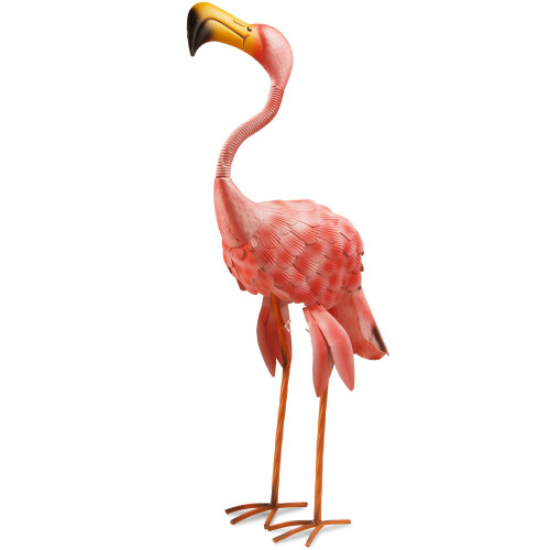 32" Pink Flamingo Outdoor Garden Statue - IMAGE 1