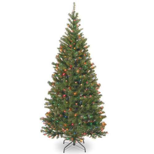 7.5' Pre-Lit Aspen Spruce Artificial Christmas Tree - Multi-Color Lights - IMAGE 1