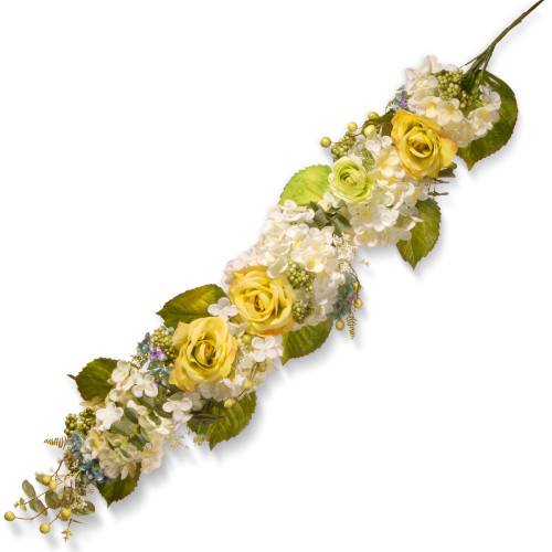 48” Spring Flowers Artificial Garland - IMAGE 1