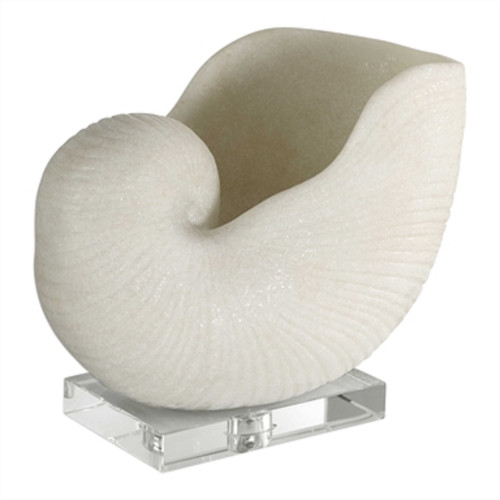 9” Nautilus Shell Sculpture - IMAGE 1